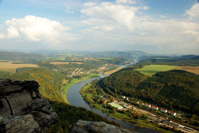 Blick auf das wunderschöne Elbtal - Sächsische Schweiz